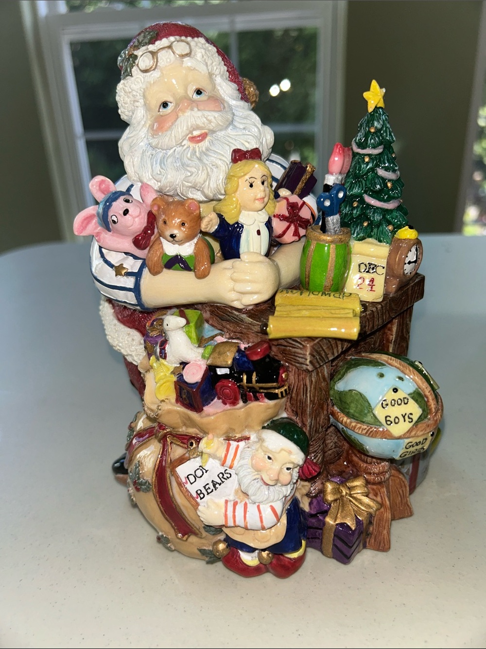 1990’s Vintage Fitz and Floyd Multicolor Musical Santa Holiday Figurine - Picture 12 of 13